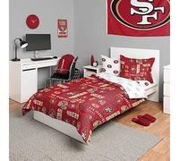 Foco San Francisco 49ERS - Juego de Cama (edredón, Parte Superior, sábana encimera y 2 Fundas) - Individual