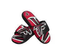 FOCO Sandalias deportivas de gel de ducha NFL Atlanta Falcons para hombre, con logo grande, tamaño pequeño (7-8), modelo FFSSNFCBBLGGEL