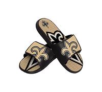 FOCO Sandalias deportivas de gel de ducha para hombre, diseño de New Orleans Saints NFL para hombre Wordmark Gel Slides - S, Hombre, FFSSNFCBBLGGEL, Colorblock Logo grande, 9-10