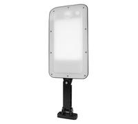 Foco solar 10W con brazo, sensor y mando a distancia para iluminación exterior y ahorro energético.