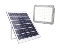 Foco Solar de 200 W, 240 Cuentas LED, Batería de 8000 MAh, Iluminación Nocturna de 30 Horas, Panel de 120°, Impermeable para Porche, Patio, Garaje, Cobertizo, Poste de Granero, 1