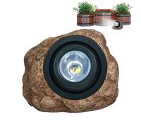 Foco solar para exteriores | Foco LED al aire libre para jardín | Piedra decorativa impermeable luz cálida para patio, camino de pasarela