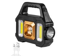 Foco solar portátil LED antideslizante, impermeable, de mano, multifunción, con luz lateral