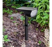 Foco solar Prios LED Helier, 49 cm, negro, pincho de suelo