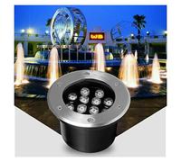 Foco Subacuático Empotrado Focos Led Exterior Acero Inoxidable IP68 100% Impermeable 12V Voltaje de Seguridad Al Aire Libre Jardín Piscina Fuente Jardincito Rocoso Submarino Iluminación(Azul,12W)