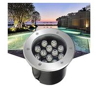 Foco Subacuático LED Empotrado IP68 A Prueba de Agua Iluminación de Piscina de Estanque Redondo 24V Bajo Voltaje Acero Inoxidable 304 para Juegos de Agua, Fuentes, Piscinas, Estanques, Plazas, Jardine
