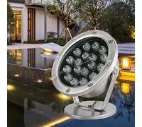 Foco subacuático LED para piscina, luz sumergible para estanque, IP68, impermeable, luz de fuente de bajo voltaje para piscina, estanques, acuario, cascada, iluminación de paisaje (color: blanco,