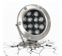 Foco subacuático RGB para estanque - Luz LED sumergible para fuente - Luz LED subacuática para piscina, luces sumergibles para piscina que cambian de color de acero inoxidable a prueba de agua IP68 c