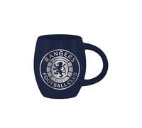 FOCO Taza de fútbol con eslogan metálico con licencia oficial de los Rangers FC