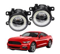 Foco Trabajo Para Ford Para Mustang 2005-2015 2016 2017 Parachoques Delantero Conjunto De Luces Antiniebla LED Luz Diurna Angel Eye DRL 30 W 12 V Faros Antiniebla(White and White)