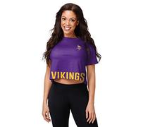 Foco Womens NFL Team Logo Ladies Fashion Crop Top Shirt, Bottom Line, Large US