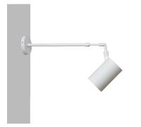 Focos De Pared Interiores Ajustables Vintage - Apliques De Brazo Largo Retro Interiores Industriales Foco De Pared Ajustable Telescópico, Con Brazo Escalable, Para Lectura Dormitorio Escaleras(White)