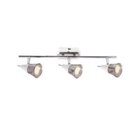 Focos de Techo Cristal Acero Inoxidable B: 50 CM 3-flammig Orientable GU10 Foco