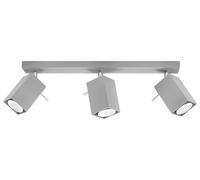 Focos de Techo Gris Acero B: 45cm Anguloso 3x GU10 Faleria Salón Lámpara