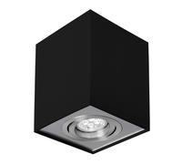 Focos De Techo Negros/Plata D-97Mm GU10 IP20 Cuadrados