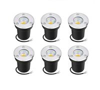 Focos LED, 6 unidades, focos LED de haz concentrado, luces COB para jardín y paisaje AC85-265V, empotrables para exteriores, parques, entradas de vehículos e iluminación subterránea (azul, 20W)