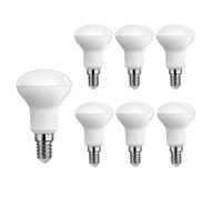 Focos LED E14 R50 No Regulable Ahorro de Energía (CRI >80) Sin Parpadeo Larga Duración 30000h Para Lámparas de Araña Apliques de Pared Lámparas de Techo Pack de 7(Warm White 3000K,5W)