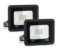 Focos LED Exterior de 10w, Foco LED de 1080 Lm, Resistente Al Agua Ip66, Proyector para Exteriores Blanco de Luz Diurna de 3000k para Exteriores para Almacén,Garaje, Patio Trasero, Paquete de 2