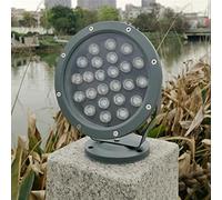 Focos LED para Exteriores, IP66, Resistentes al Agua, para Patio, lámpara giratoria Redonda para jardín, Paisaje, césped, Hotel, Patio, Luces para árboles (Color: Blanco cálido, tamaño: 36 W