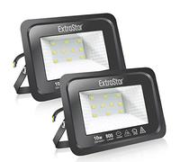 Focos LED para exteriores - Potentes luces LED para exteriores - IP65 - Luz blanca fría - Temperatura de color 6500K - Ideal para terraza, jardín, patio, parque, garaje - Cantidad 2 unidades