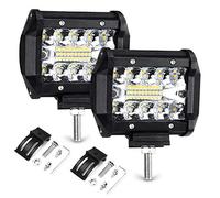 Focos LED Tractor, Haofy 2 Piezas Faros Trabajo LED, 4" 70W Luz de Niebla de Coche, IP68 Impermeable, 7200LM Super Brillante, para Moto, ATV, SUV, UTV, Tractor, Camión, Barco, Off-Road