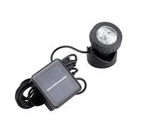 Focos Solares para Estanque, Luces Solares Subacuáticas para Estanque, 6 LED, Foco de Paisaje, Luz para Pecera, Iluminación para Estanque de Jardín Al Aire Libre, Luz Blanca,