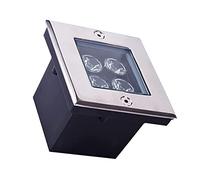 Focos Suelo Led Exterior - Empotrable Al Aire Libre Focos, Foco Empotrable LED Cuadrado Para Exteriores De 4W, Focos Empotrables De Suelo De Vidrio Templado, Resistente Al Agua IP67(Green Light,85-265