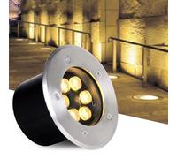 Focos Suelo Led Exterior - Empotrable Al Aire Libre Focos, Focos LED Empotrables Para Exteriores Impermeables IP67, Luces De Piso LED Para Exteriores AC85-265V, Luz De Jardín Empotrada Redonda(Yellow