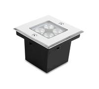 Focos Suelo Led Exterior - Foco Empotrable Cuadrado, Focos Led Empotrables Exterior De 4W, Luces LED Impermeables IP67 Para Entrada, Ideal Para Iluminación Decorativa De Caminos, Jardines(White Light,