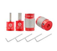 FOCSTOL Brocas para Amoladora de Vidrio - 4 piezas 3/6/19/25mm Broca de Diamante para Amoladora de Vidrio Herramienta Abrasiva para Amolar Vidrio Azulejos Piedra Jade