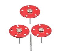 FOCSTOL Disco Corte para Metal - 3 piezas 40mm Disco Diamante Mini con Mango Redondo 3mm para Cortar Tubos de Hierro Delgados, Chapas de Hierro Finas, Pernos y Tornillos