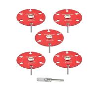 FOCSTOL Disco Corte para Metal - 5 piezas 50mm Disco Diamante Mini con Mango Redondo 3mm para Cortar Tubos de Hierro Delgados, Chapas de Hierro Finas, Pernos y Tornillos