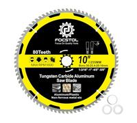 FOCSTOL Hoja Sierra Circular para Aluminio 255mm x 30mm - Disco para Corte Aluminio con 80 Dientes Para Cortar Metales No Ferrosos Plástico