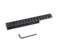 FOCUHUNTER 14 Ranuras Picatinny Weaver Rail 11 mm a 20 mm Montaje en riel Base de riel de aleación de Aluminio Ligero para Juegos Deportivos al Aire Libre Riel Picatinny