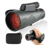 FOCUHUNTER Monocular ED de 12 x 56, monocular de mano HD con prisma FMC verde y BAK4, alivio ocular de 14.6 mm, telescopio impermeable incluido correa de muñeca mejorada, bolsa de EVA, cubierta de