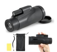 FOCUHUNTER Telescopio monocular de aumento de 12 x 50, lentes totalmente multicapa, a prueba de golpes, impermeable, telescopio de mano portátil con cuerda de transporte para observación de aves y