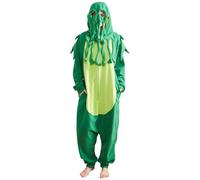 Focupaja Unisex Animales Misteriosos Pijamas Adulto Monos Verde Carnaval Disfraz Fiesta Halloween Cosplay Onesie Mujeres Hombres Verde XL