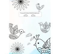 Focus & Calm Grid Notebook: Grid Notebook with Mandala Margins, Nature Motifs and 4 Full-Page Mandalas for Relaxation and Creative Focus