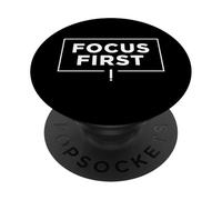 Focus First Deep Work Productividad Mentalidad Diseño PopSockets PopGrip Adhesivo