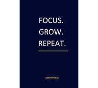 Focus. Grow. Repeat. Motivational Notebook. Simple Quotes for Focus and Growth: A Minimalist Journal for Daily Motivation, Personal Development, and Productivity