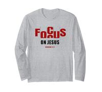 Focus on Jesus - Christian Faith Inspirational Reminder Manga Larga