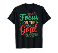 Focus on The Goal Inspirational Motivation Typography Camiseta