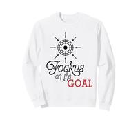 Focus on The Goal Target Graphic Motivation Discipline Quote Sudadera