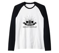 Focus Shoot Repeat Photography Camera Enthusiast Funny Click Camiseta Manga Raglan