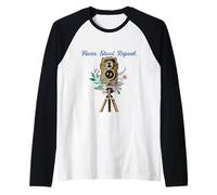 Focus Shoot Repeat Photography Camera Lens Design Funny Camiseta Manga Raglan
