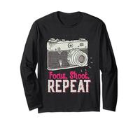 Focus Shoot Repeat Photography Photographer Camera Vintage Manga Larga