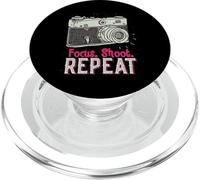 Focus Shoot Repeat Photography Photographer Camera Vintage PopSockets PopGrip para MagSafe