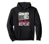 Focus Shoot Repeat Photography Photographer Camera Vintage Sudadera con Capucha