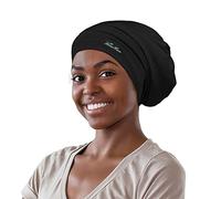 FocusCare ADJUST-1 Gorro de dormir ajustable con forro de satén para rastas, pelo rizado, talla L, Talla única Negro 1 uds. por paquete ]