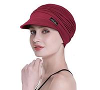 FocusCare Gorra Cowboys para oncología Gorra de bambú para Cubrir la Cabeza con pérdida de Cabello Light Burgundy